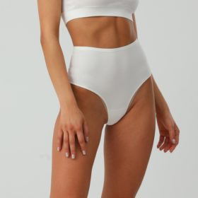 Cotton women's high waist invisible Thong